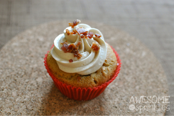 Maple Bacon Cupcakes | Awesome with Sprinkles