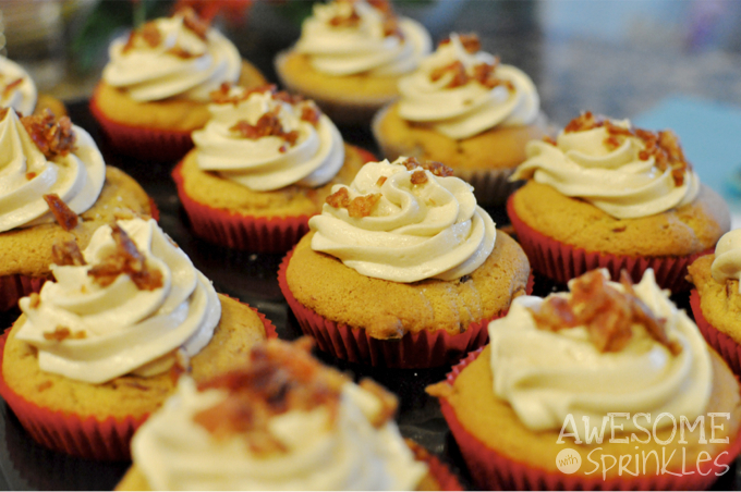 Maple Bacon Cupcakes | Awesome with Sprinkles