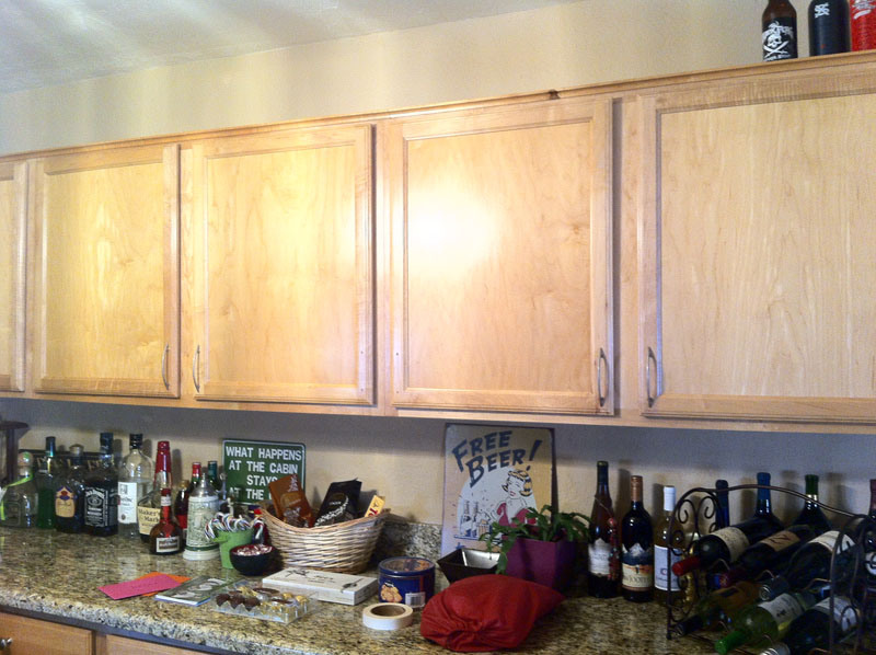 Chalkboard Painted Cabinets - Before | Awesome with Sprinkles