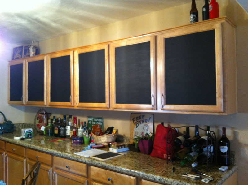 Chalkboard Painted Cabinets - After | Awesome with Sprinkles