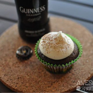 Guinness Stout Chocolate Cupcakes with Cream Cheese Frosting