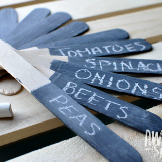 DIY Chalkboard Painted Garden Labels