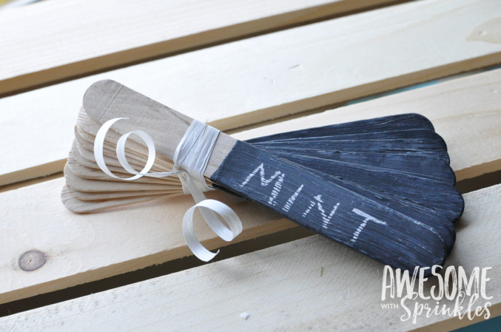 Easy and inexpensive chalkboard painted garden labels for your herb box | Awesome with Sprinkles