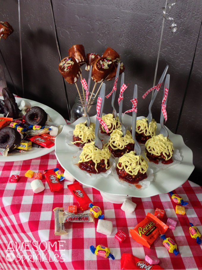 Cloudy with a Chance of Meatballs Cake Pops | Awesome with Sprinkles