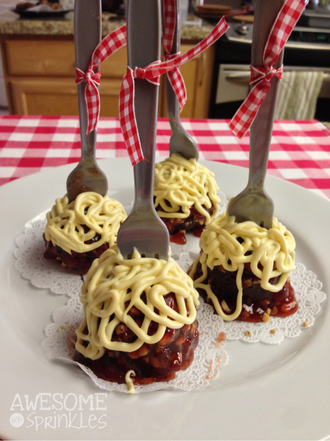 Cloudy with a Chance of Meatballs Cake Pops | Awesome with Sprinkles