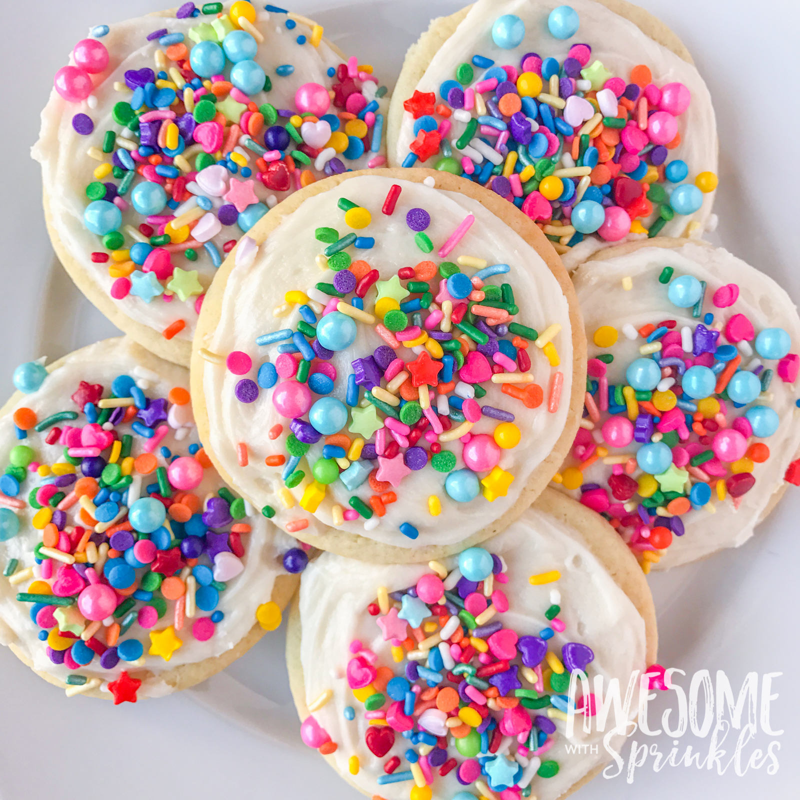 The Most Awesome Ever Sugar Cookies by Awesome with Sprinkles