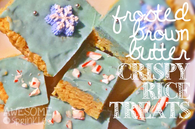Brown Butter Rice Krispy Treats | AwesomeWithSprinkles.com