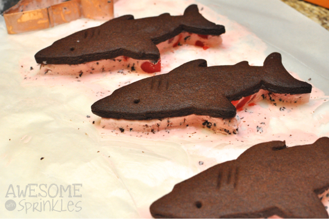 Shark Shaped Ice Cream Sandies | Awesome with Sprinkles