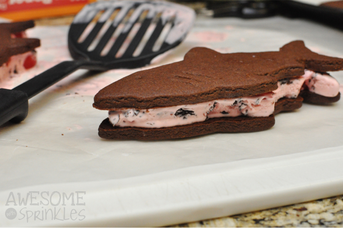 Shark Shaped Ice Cream Sandies | Awesome with Sprinkles