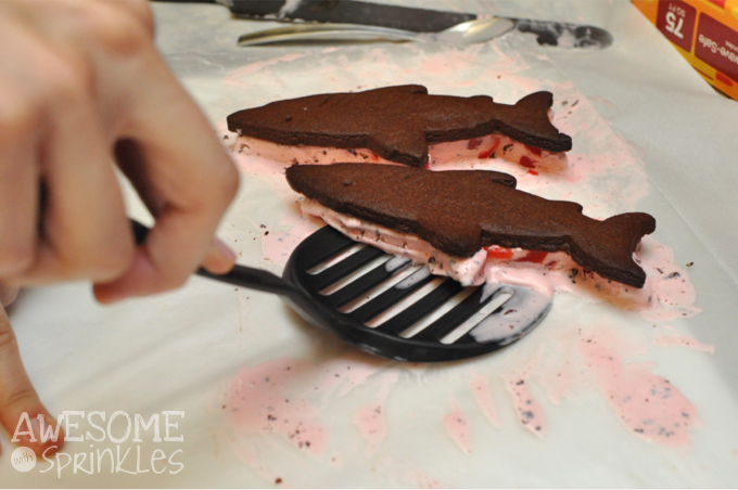 Shark Shaped Ice Cream Sandies | Awesome with Sprinkles