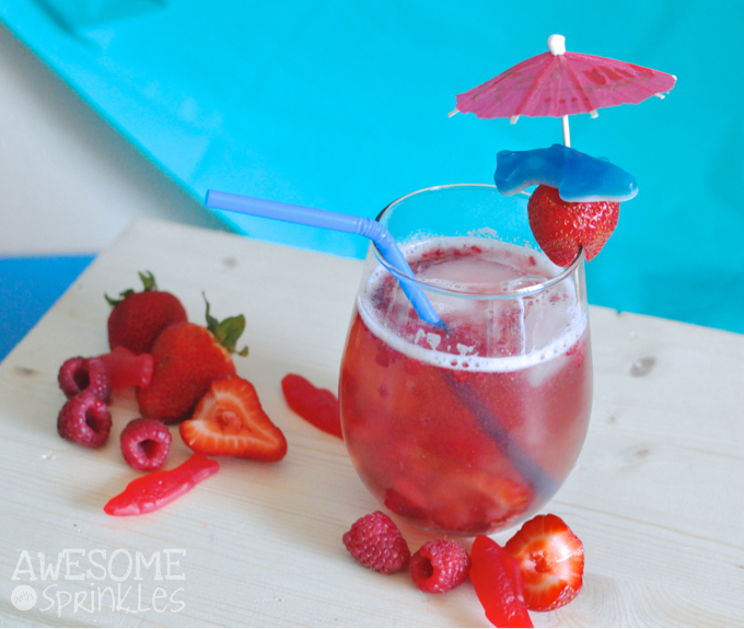 Shark Week Inspired "Chum" Wine Spritzer | Awesome with Sprinkles