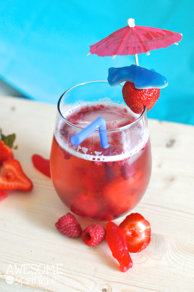 Shark Week Inspired "Chum" Wine Spritzer | Awesome with Sprinkles