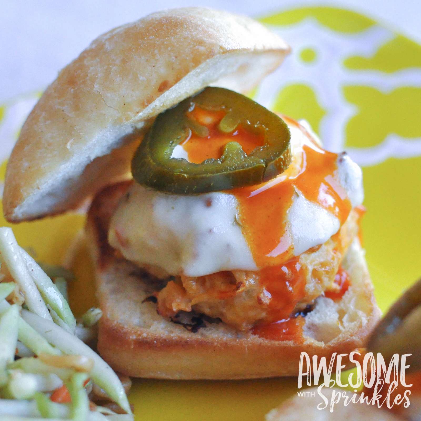 Spicy Buffalo Chicken Sliders by Awesome with Sprinkles