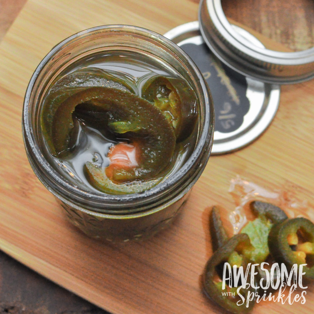 Homemade Candied Pickled Jalapeños by Awesome with Sprinkles