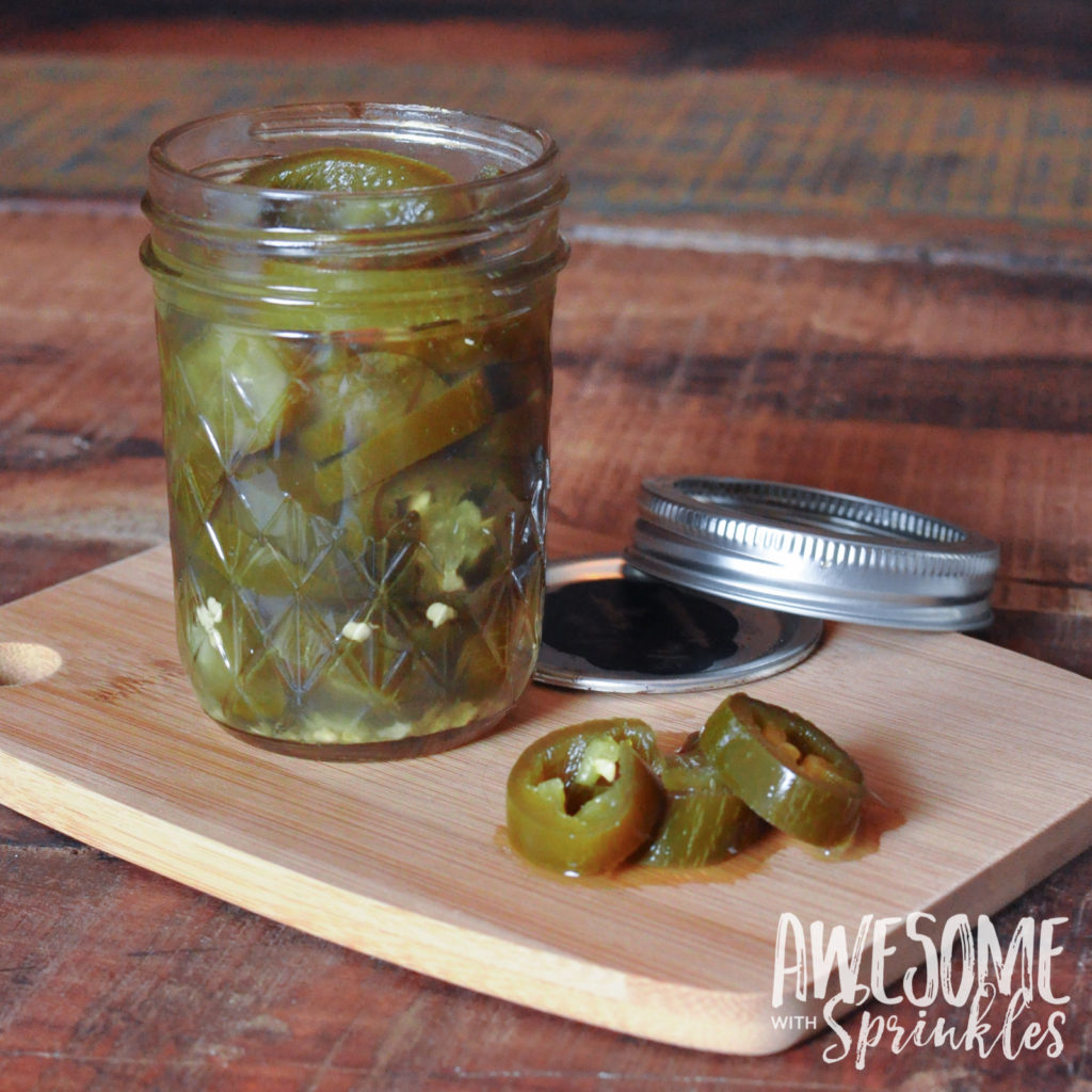 Homemade Candied Pickled Jalapeños Awesome with Sprinkles