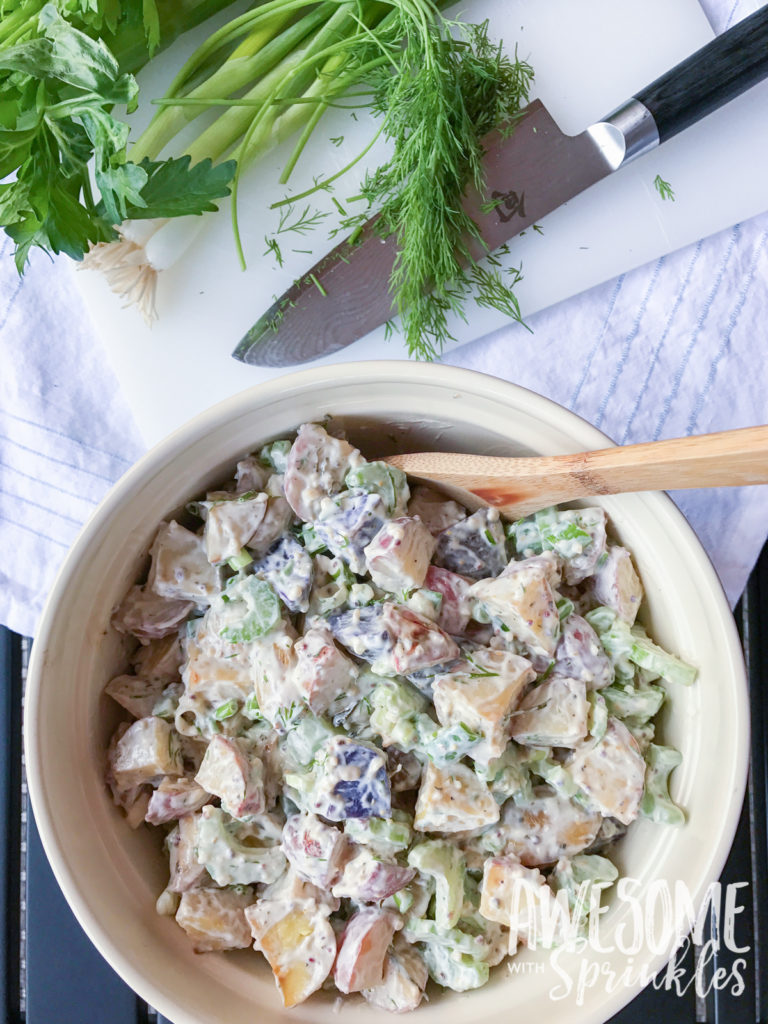 Rosemary Roasted Rainbow Potatoes | Awesome with Sprinkles