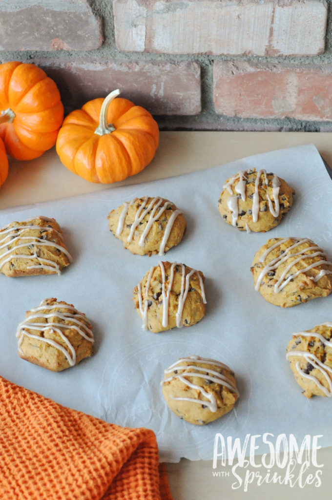 Pumpkin Chocolate Chip Cookies | Awesome with Sprinkles