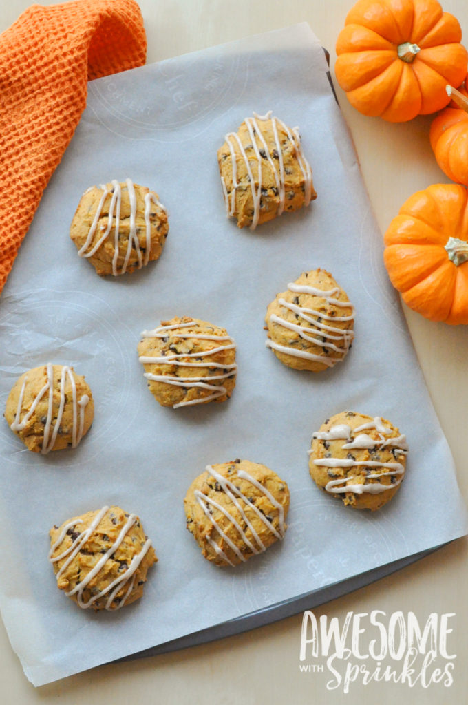 Pumpkin Chocolate Chip Cookies | Awesome with Sprinkles