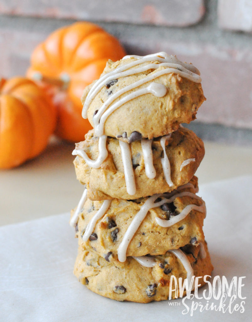 Pumpkin Chocolate Chip Cookies | Awesome with Sprinkles