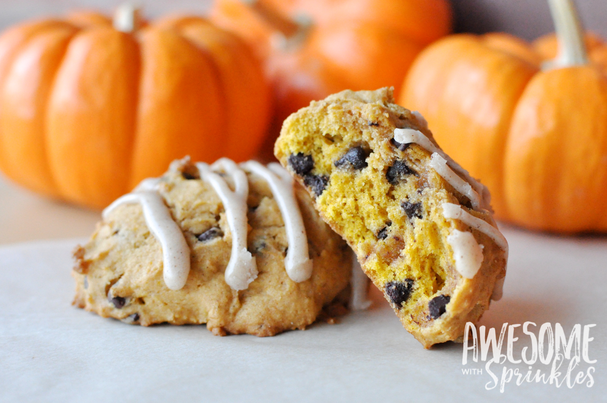 Pumpkin Chocolate Chip Cookies | Awesome with Sprinkles