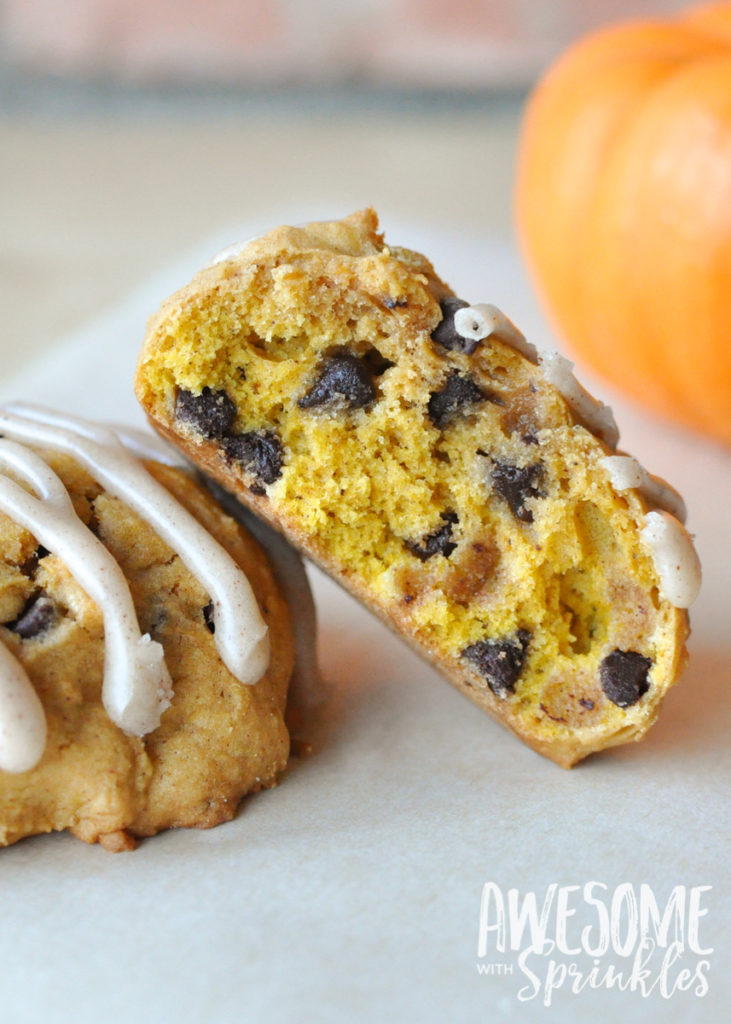 Pumpkin Chocolate Chip Cookies | Awesome with Sprinkles