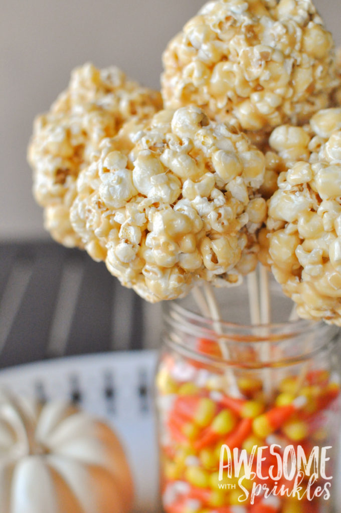 Classic Salted Caramel Corn Balls | Awesome with Sprinkles