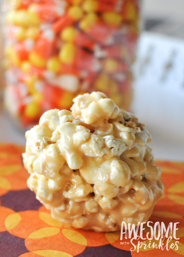 Classic Salted Caramel Corn Balls | Awesome with Sprinkles