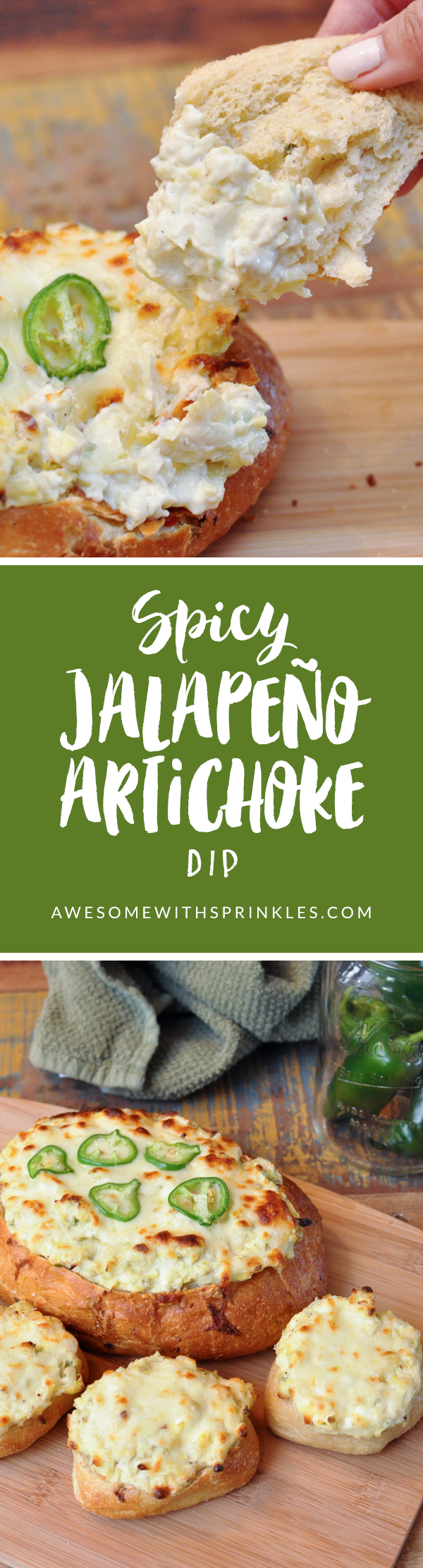 Spicy Jalapeño Artichoke Dip | Awesome with Sprinkles