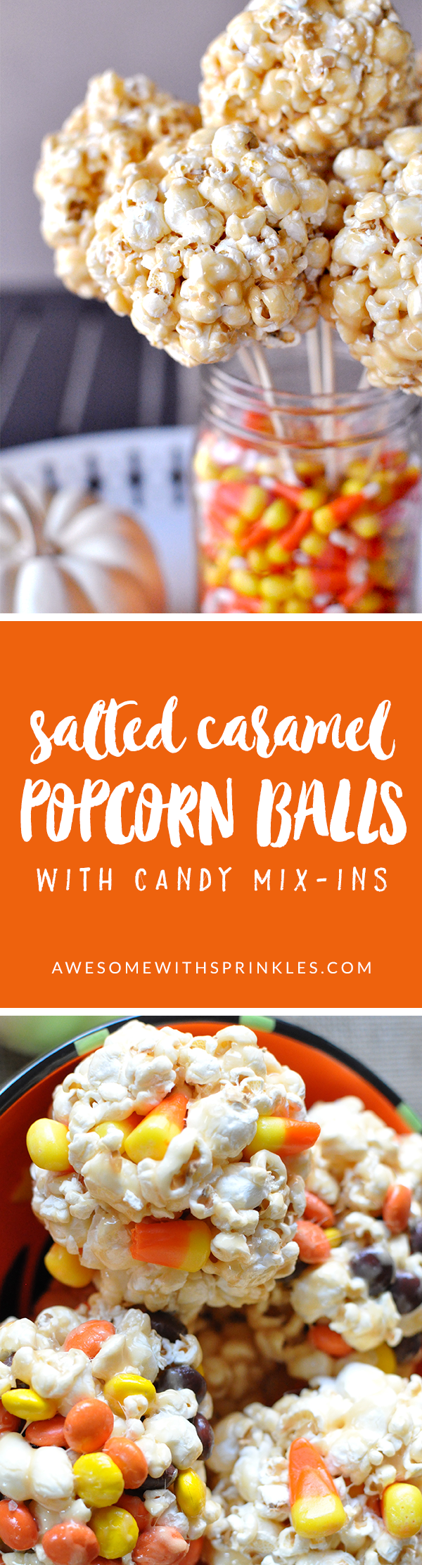 Classic Salted Caramel Corn Balls | Awesome with Sprinkles