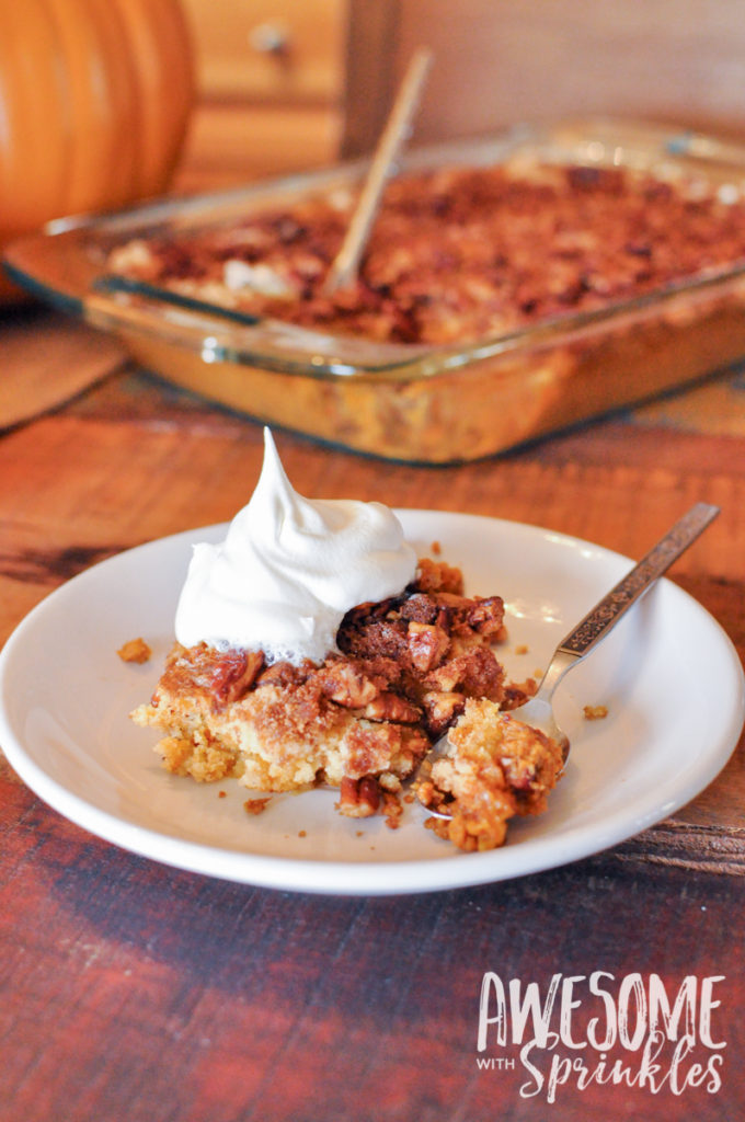 Easy-Peasy Pumpkin Pecan Cobbler | Awesome with Sprinkles