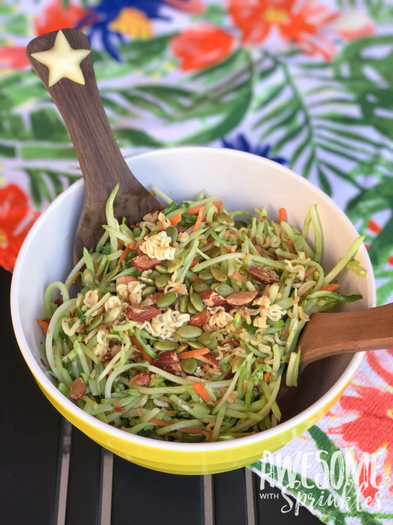 Broccoli Slaw with Crunchy Ramen | Awesome with Sprinkles