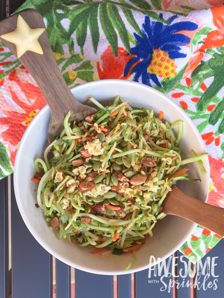 Broccoli Slaw with Crunchy Ramen | Awesome with Sprinkles