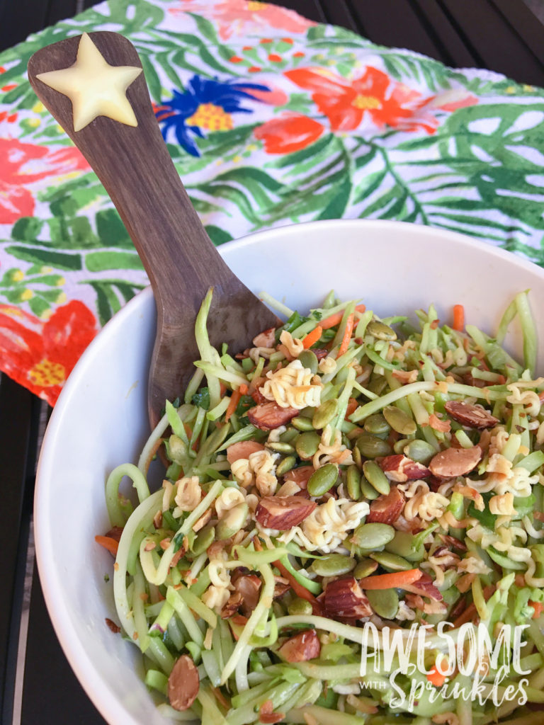 Broccoli Slaw with Crunchy Ramen | Awesome with Sprinkles