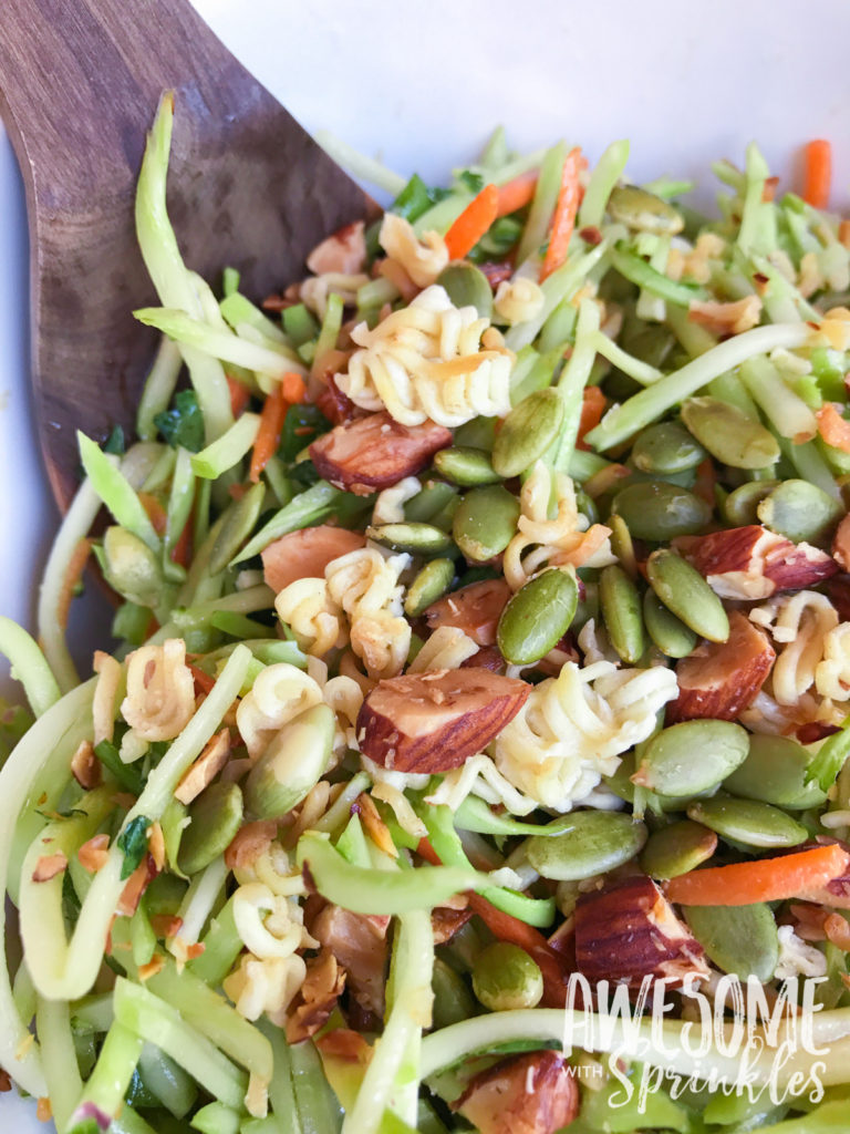 Broccoli Slaw with Crunchy Ramen | Awesome with Sprinkles