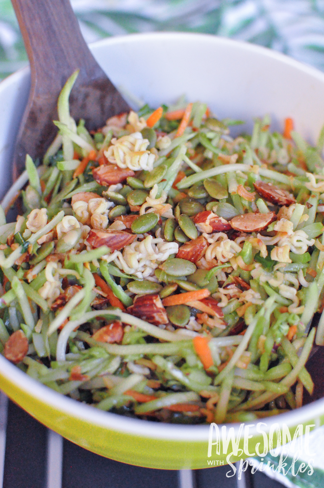 Broccoli Slaw with Crunchy Ramen | Awesome with Sprinkles