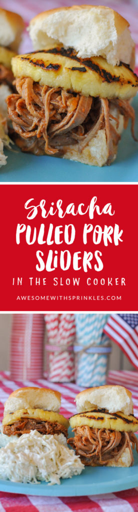 Spicy and Tangy Pulled Pork Sliders made with Sriracha!! Fire it up! | Awesome with Sprinkles