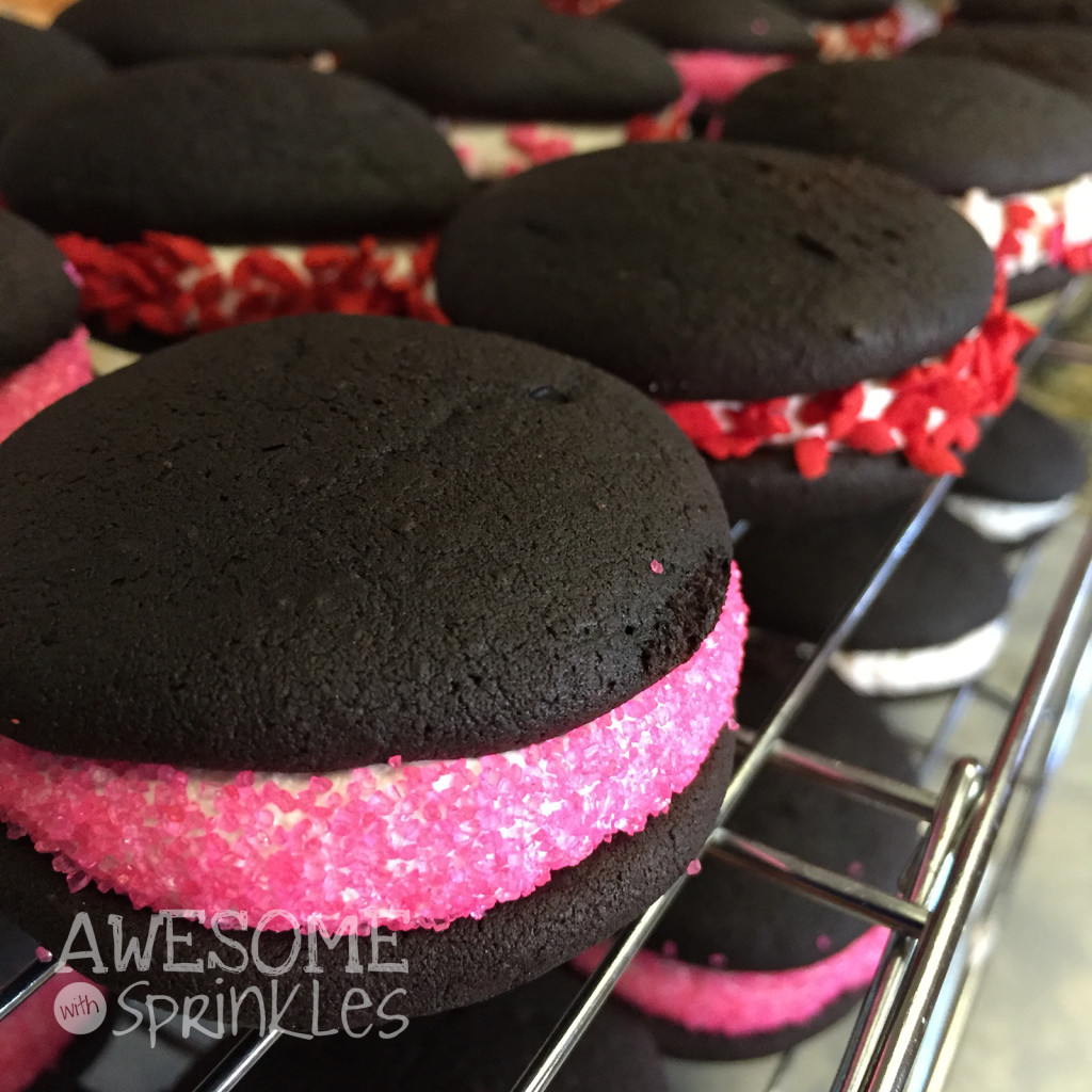 Chocolate Whoopie Pie with Marshmallow Creme | Awesome with Sprinkles