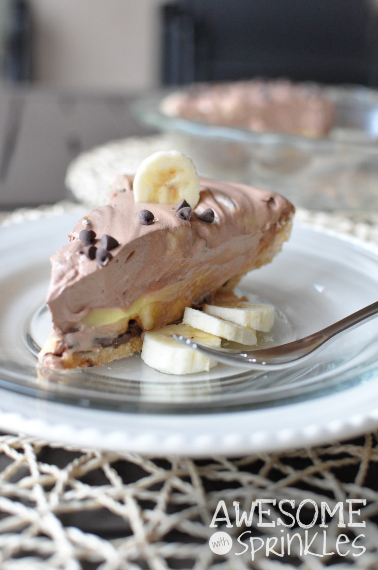 Nutella Banana Cream Pie Awesome with Sprinkles