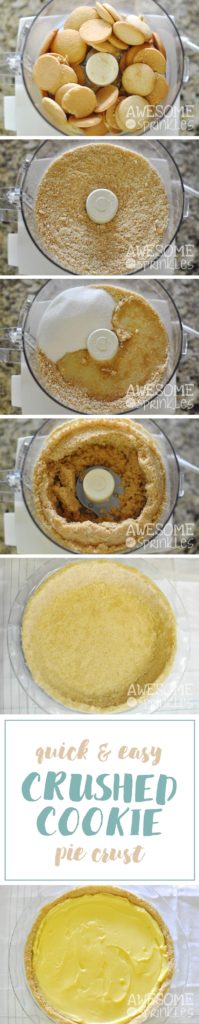 Quick & Easy Crushed Cookie Pie Crust | Awesome with Sprinkles