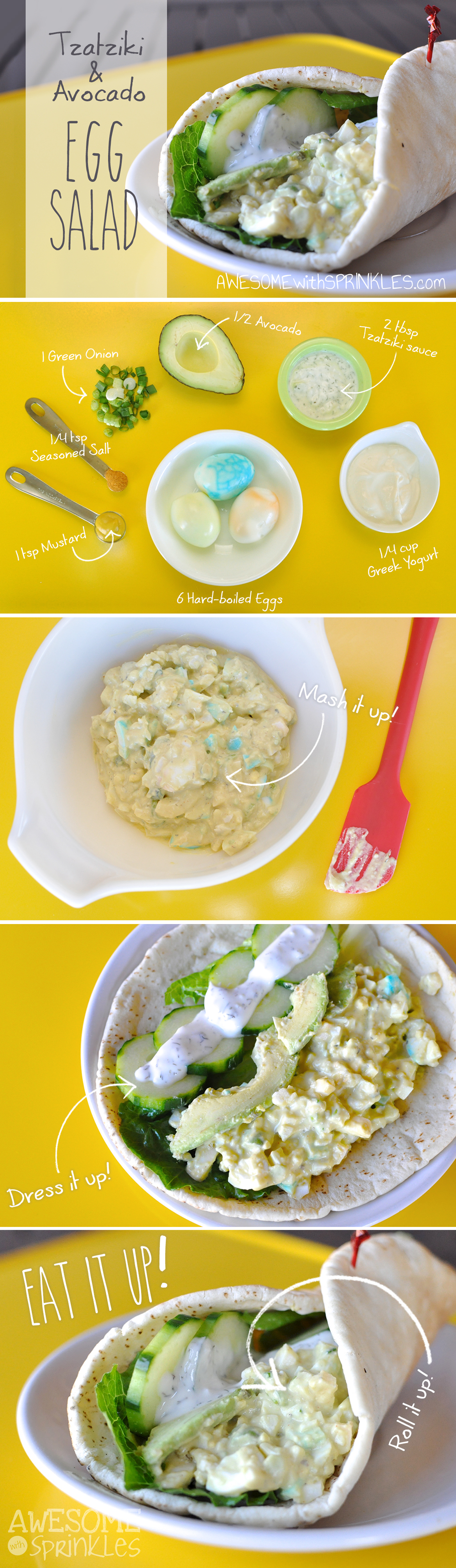 Tzatziki and Avocado Egg Salad | Awesome with Sprinkles