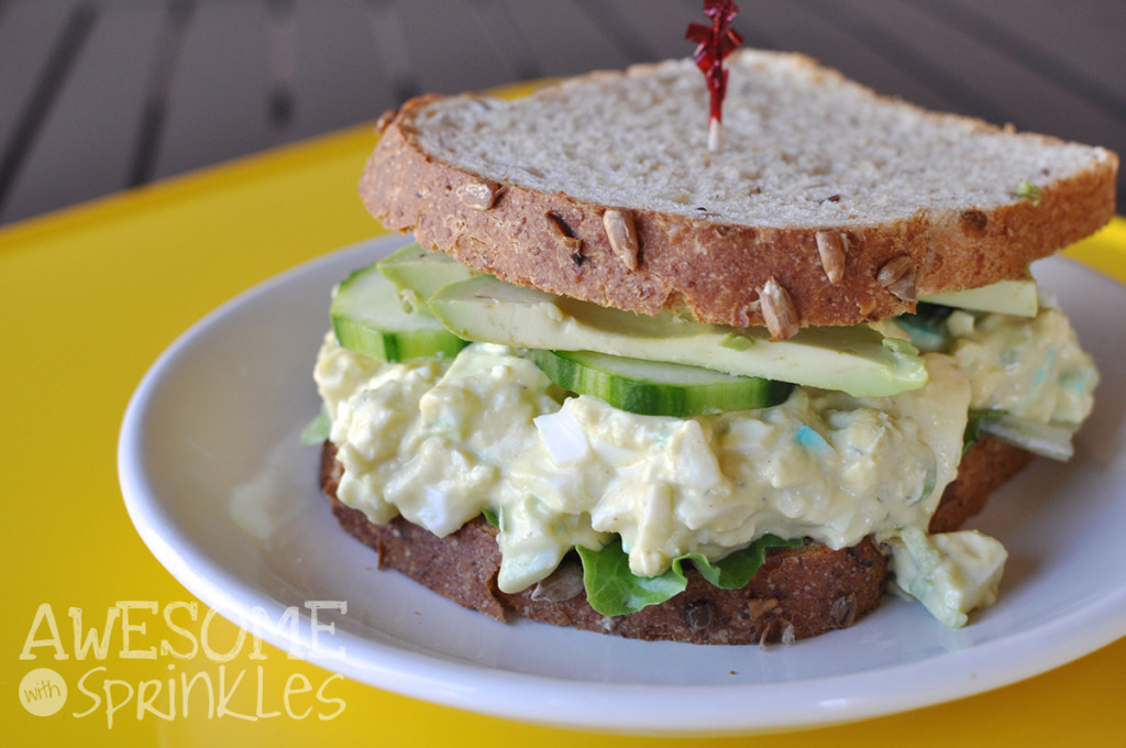 Tzatziki and Avocado Egg Salad Sandwich | Awesome with Sprinkles