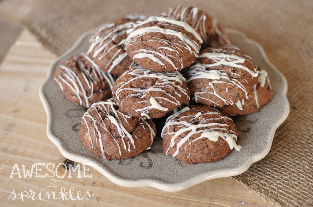 Mint Chocolate Pudding Cookies | Awesome with Sprinkles