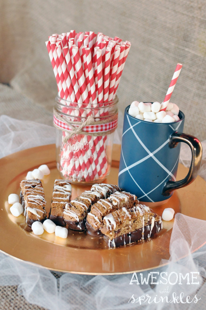 S'mores Biscotti - Awesome with Sprinkles