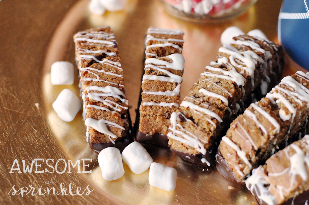 S'mores Biscotti - Awesome with Sprinkles