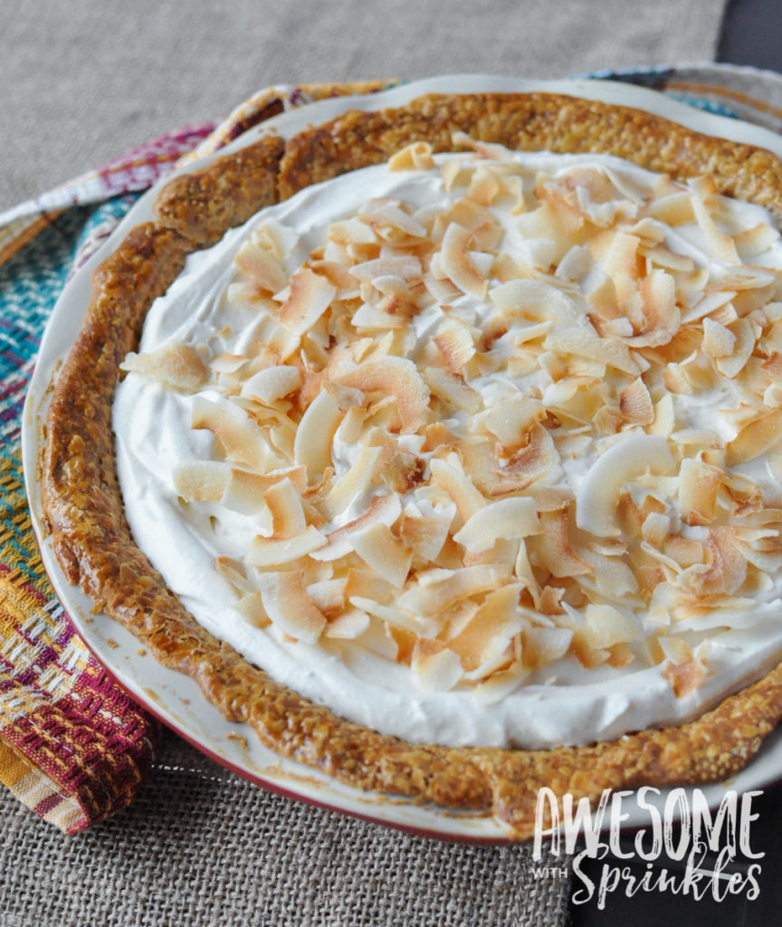 Toasted Coconut Pumpkin Pie | Awesome with Sprinkles