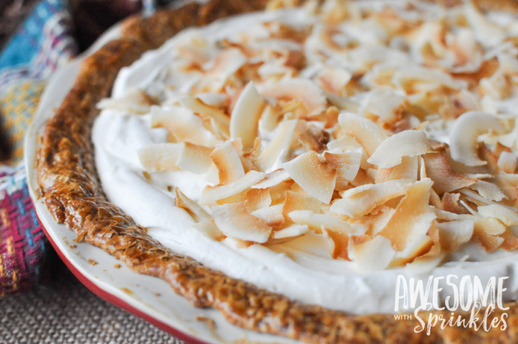 Toasted Coconut Pumpkin Pie | Awesome with Sprinkles