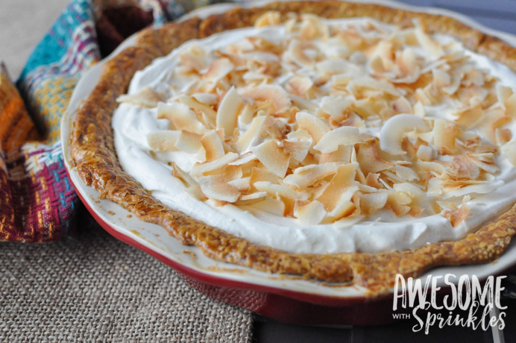 Toasted Coconut Pumpkin Pie | Awesome with Sprinkles