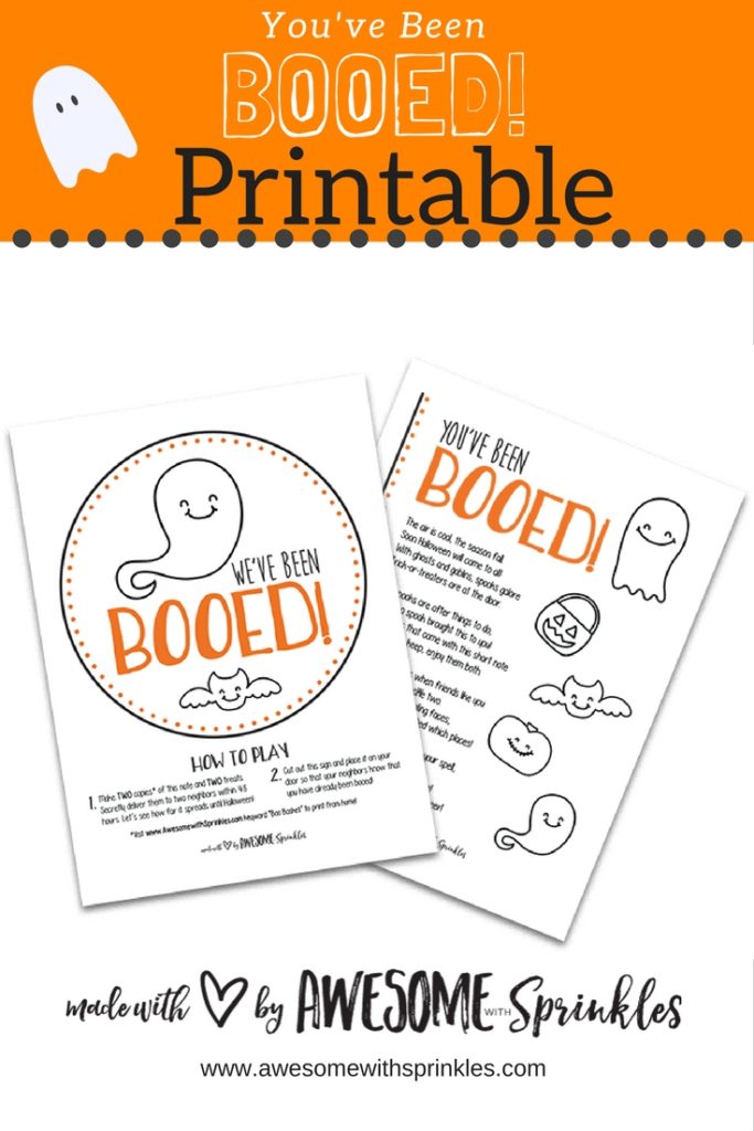 Boo Basket FREE Printable by Awesome with Sprinkles