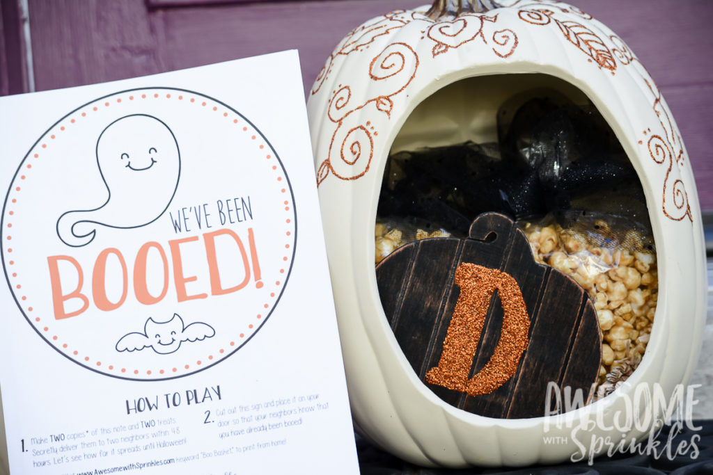 Boo Basket Ideas with Printable | Awesome with Sprinkles