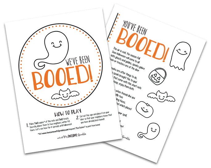 Boo Basket Printable + Gift Ideas Roundup Awesome with Sprinkles